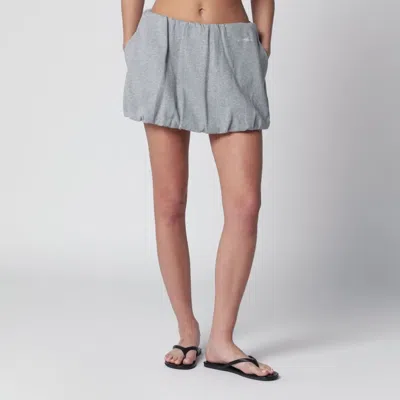 Dunst Grey Mélange Voluminous Mini Skirt In Gray