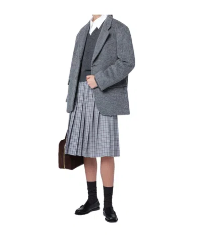 Dunst Grey Mélange Wool-blend Jacket In Gray