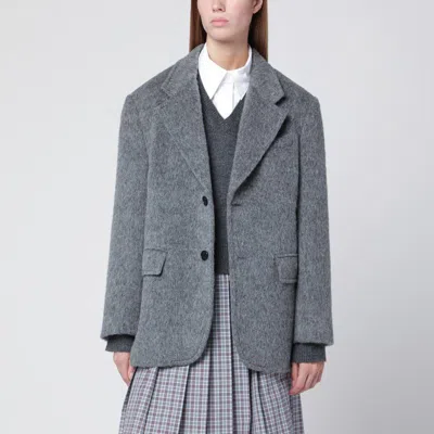DUNST DUNST GREY MÉLANGE WOOLBLEND JACKET