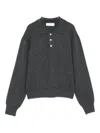 Dunst Grey Wool Polo Sweater In Gray