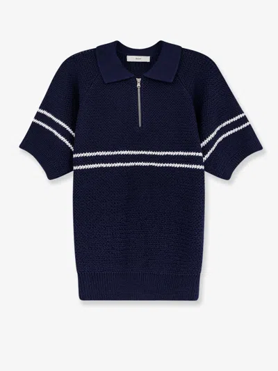 Dunst Half-zip Cotton Blend Sweater In Blue