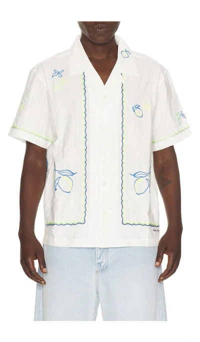 DUNST HAND DRAWING OPEN COLLARED SHIRT