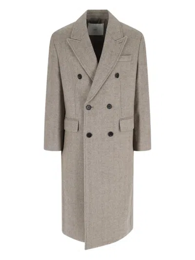 DUNST HERRINGBONE DOUBLE-BREASTED COAT