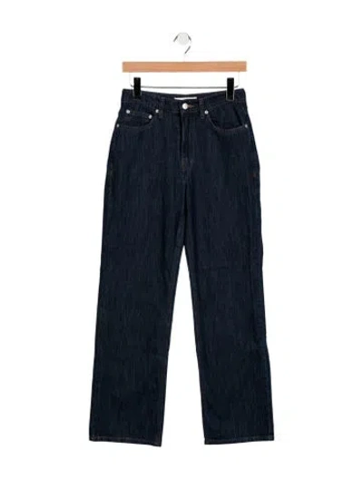 Pre-owned Dunst High-rise Straight Leg Jeans In Blue