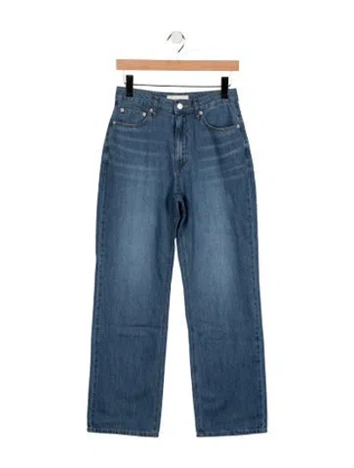 Pre-owned Dunst High-rise Straight Leg Jeans In Blue