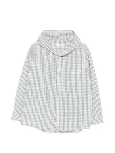 Dunst Checked Hooded Shirt In Multi