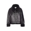 Dunst Unisex Loose Fit Shearling Jacket In Black