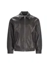 Dunst Blouson Lambskin Leather Jacket, Unisex In Black