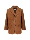 Dunst Vegan Suede Jacket Jackets Brown In Brown