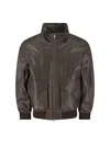 Dunst Lambs-leather Flap-pocket Jacket In Brown