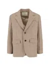 Dunst Single-breasted Wool Blend Blazer In Brown