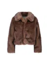 Dunst Faux Fur Jacket In Brown