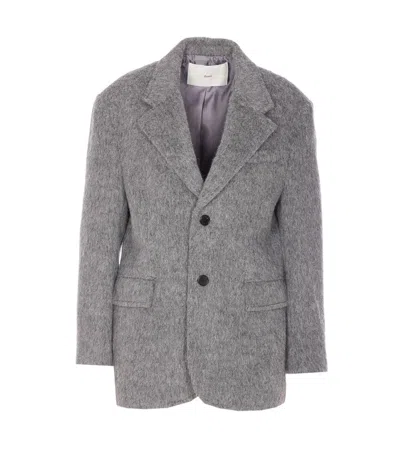 Dunst Unisex Alpaca Blazer Coat In Gray