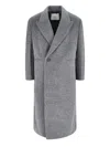 Dunst Unisex 2-way 3 Button Merino Wool Coat In Gray