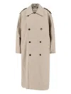 Dunst Cotton Blend Trench Coat In Neutral