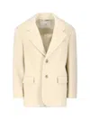 Dunst Single-breasted Wool Blend Blazer In Neutral