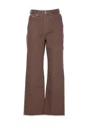 Dunst Patch-logo Jeans In Brown