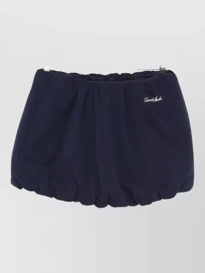 Dunst Jersey Mini Skirt Bubble Hem Design In Blue