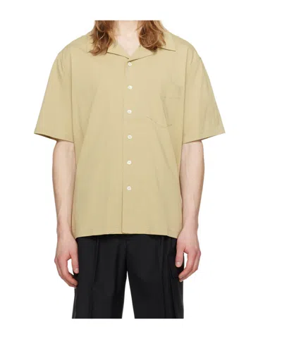 Dunst Khaki Open Collared Shirt In Soft Khaki