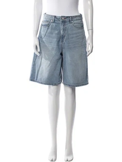 Pre-owned Dunst Knee-length Shorts In Blue/white
