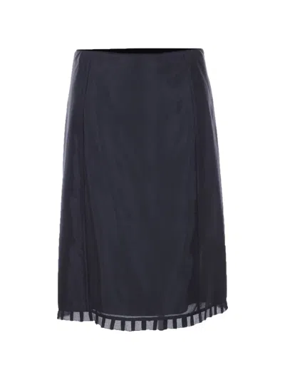 Dunst Laced Midi Skirt In Black