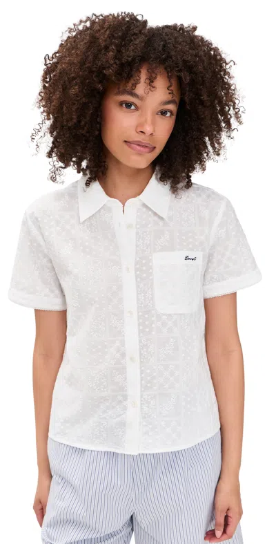 Dunst Laced Organic Crafted Button Down Shirt White