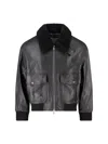 Dunst Lamb Leather Jacket In Black