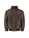 Dunst Lambs-leather Flap-pocket Jacket In Brown
