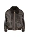 Dunst Lamb Leather Jacket In Brown