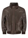 Dunst Lambs-leather Flap-pocket Jacket In Brown