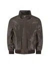 Dunst Lambs-leather Flap-pocket Jacket In Brown