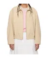 Dunst Beige Collared Faux-suede Jacket