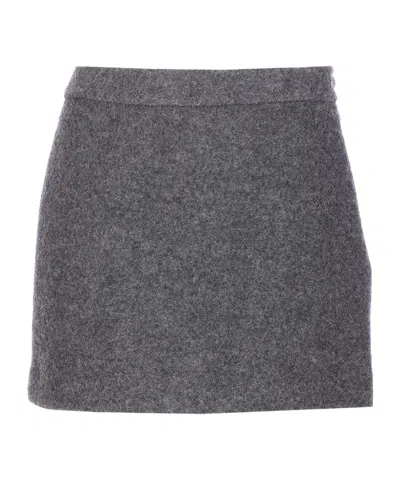 DUNST DUNST LATERAL ZIP MINI SKIRT
