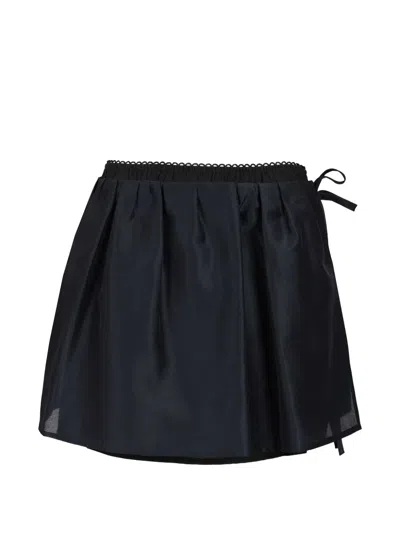 Dunst Layered Pleated Skirt In Black