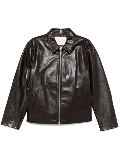 Dunst Black Oversized Vintage Leather Jacket