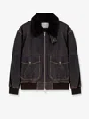 Dunst Leather Jacket With Shearling Collar In Brown