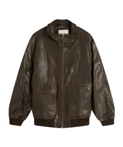 Dunst Leather Outerwear  In Black