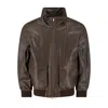 Dunst Leather Outerwears In Brown