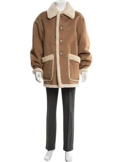 Pre-owned Dunst Leather Trench Coat In Brown