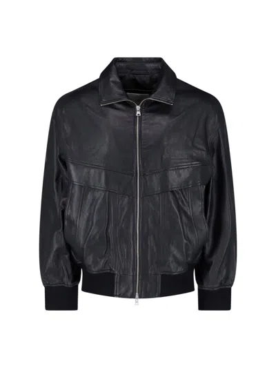 Dunst Lederjacke Mit Reissverschluss Aus Lammleder In Black