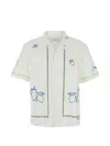 Dunst Hand Drawing Open Collared Shirt In Multi