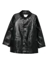 Dunst Lily Button-fastening Shirt Jacket In Black