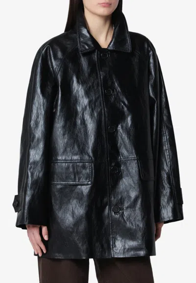 Dunst Lily Faux Leather Jacket In Black