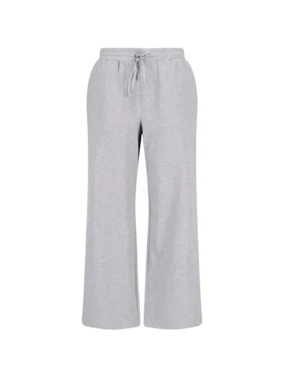 Dunst Logo-embroidered Drawstring Track Pants In Gray