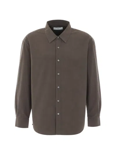 Dunst Long-sleeve Button-down Shirt In Brown