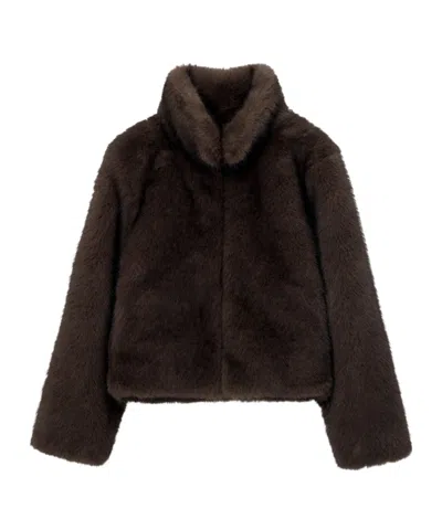 Dunst Long-sleeved Cropped Coat In Multi