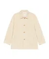 Dunst Vegan Leather Jacket Collared Front Pockets In Nude