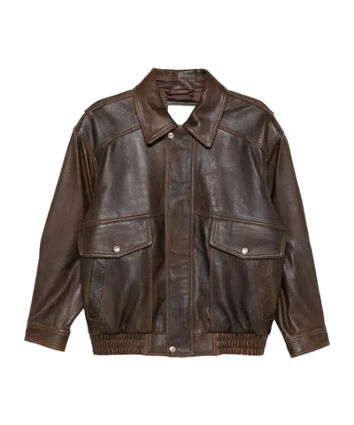 DUNST LONG-SLEEVED LEATHER JACKET