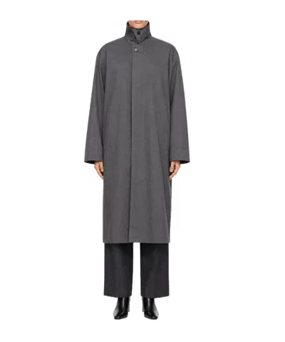 Dunst Long-sleeved Trench Coat In Gray