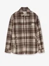 Dunst Madras Pattern Flannel Jacket In Brown